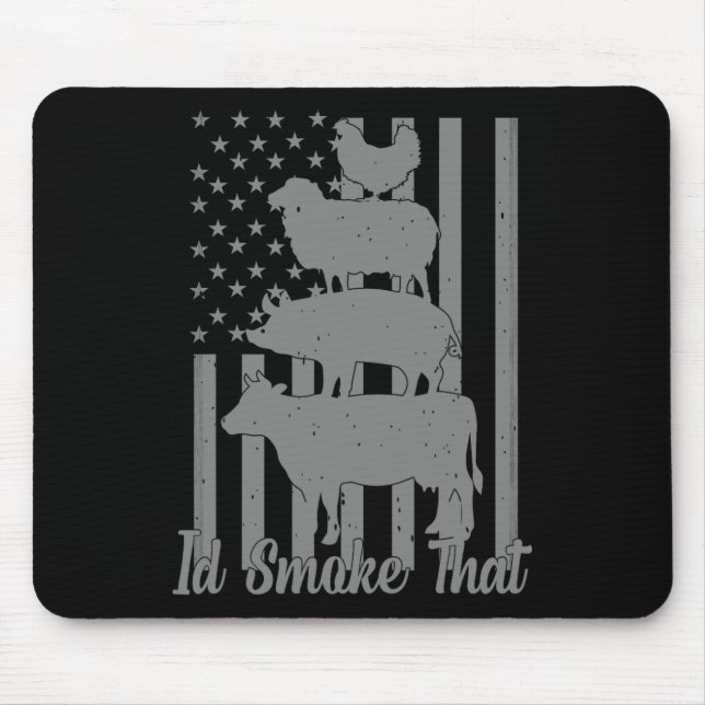 Ich rauche das lustige Grillen, das ich rauchen wü Mousepad (Vorne)