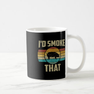 Ich rauche das Shirt Funny Retro Grillen Pig Fleis Kaffeetasse