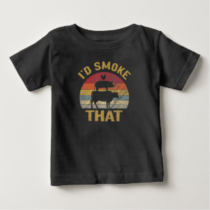 Ich rauche, dass die lustige GRILLEN das Geschenk Baby T-shirt