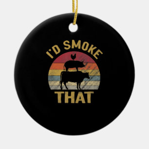 Ich rauche, dass die lustige GRILLEN das Geschenk Keramik Ornament