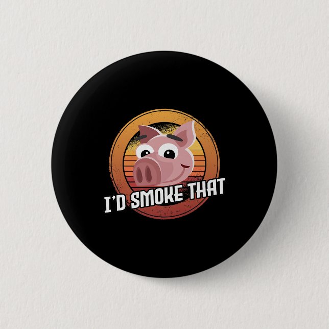 Ich rauche, dass Schweinefleisch Grillen Fleisch R Button (Vorderseite)