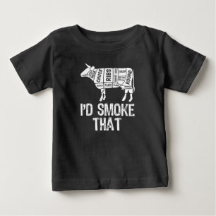 Ich rauche diese Kuh-GRILLEN, rauchend Grillgrill Baby T-shirt