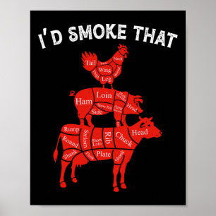 Ich rauche diese rauchende Barbecue Grillen Lover Poster