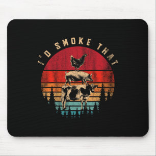 Ich rauche dieses lustige geräucherte Fleisch Bbq Mousepad