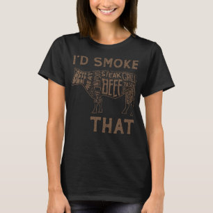 Ich rauche dieses lustige GRILLEN Koch Beef Fleisc T-Shirt