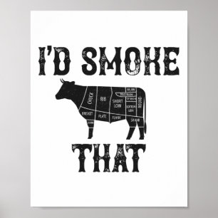 Ich rauchte die Kuh-Grillen, die Grillen Poster