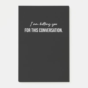 Ich rechne Ihnen für diese Diskussion Post-it Klebezettel