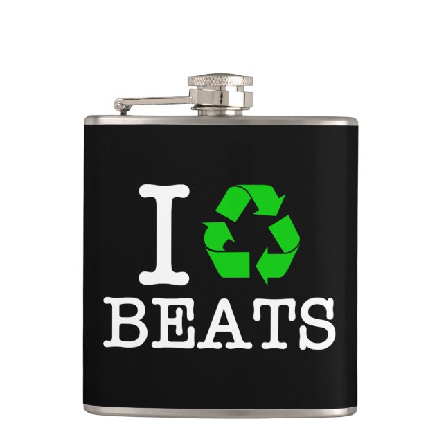 Ich recycel Beats Flachmann (Vorderseite)