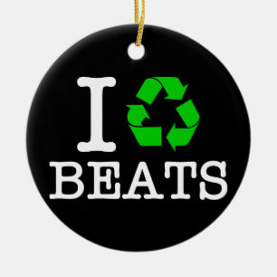 Ich recycel Beats Keramik Ornament