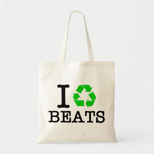 Ich recycel Beats Tragetasche (Vorne)