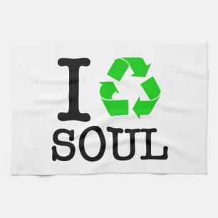 Ich recycel die Seele Geschirrtuch