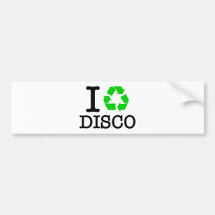 Ich recycel Disco Autoaufkleber
