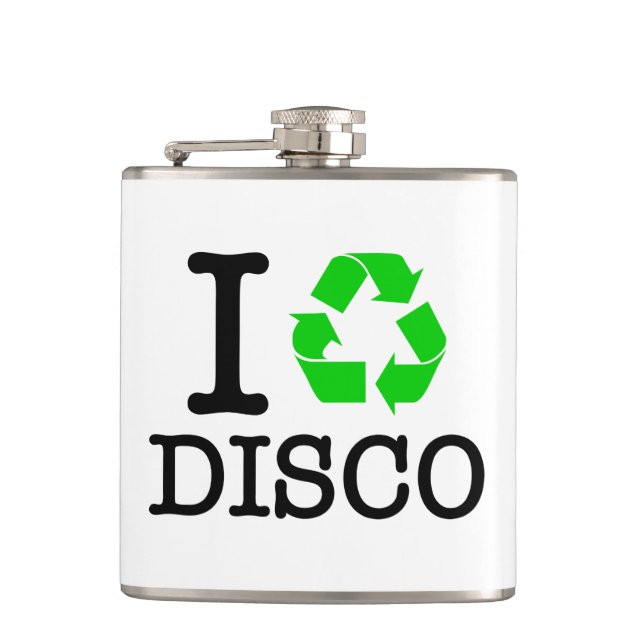 Ich recycel Disco Flachmann (Vorderseite)