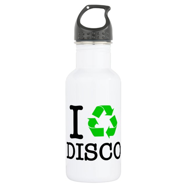 Ich recycel Disco Trinkflasche (Vorderseite)