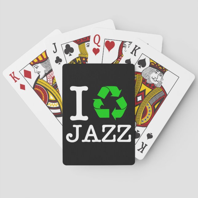 Ich recycel Jazz Spielkarten (Rückseite)