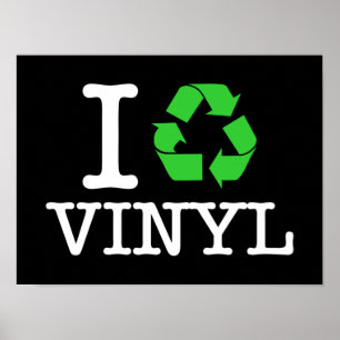 Ich recycel Vinyl Poster