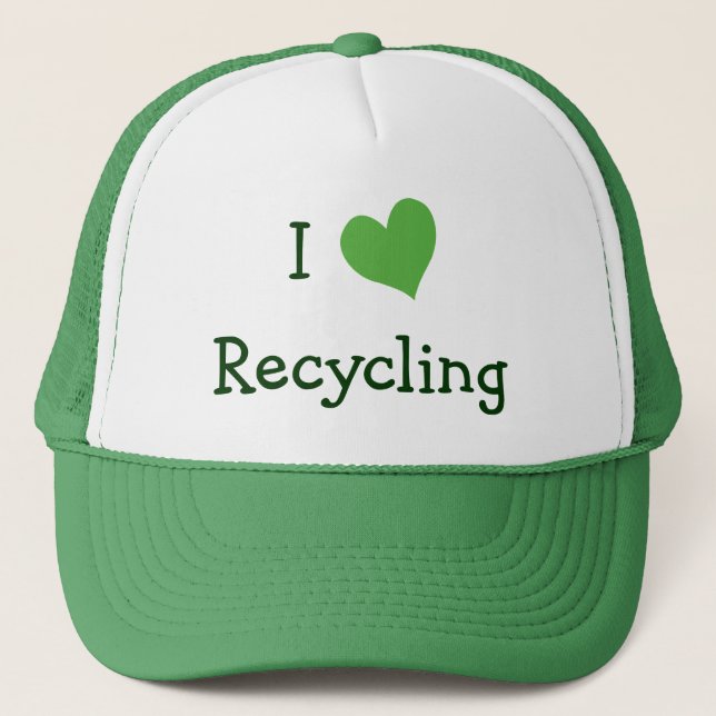 Ich Recycelnd Liebe Truckerkappe (Vorderseite)