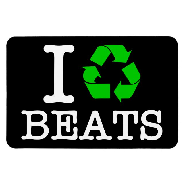 Ich Recycelte Beats Magnet (Horizontal)