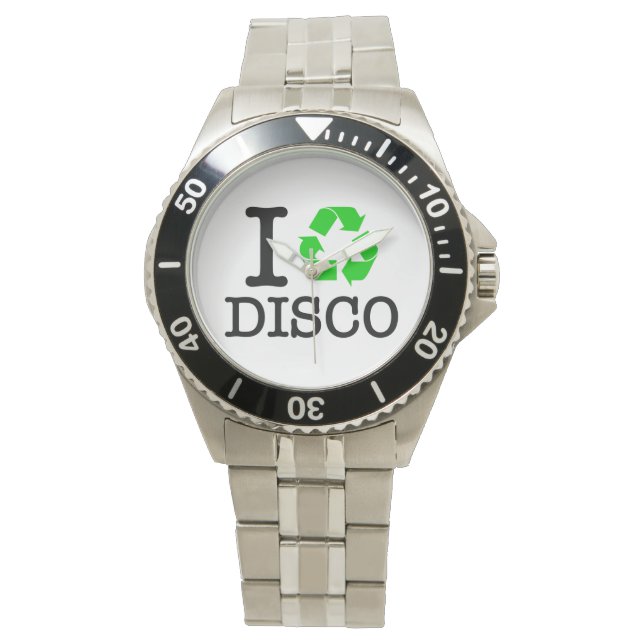 Ich Recycelte Disco Armbanduhr (Vorderseite)