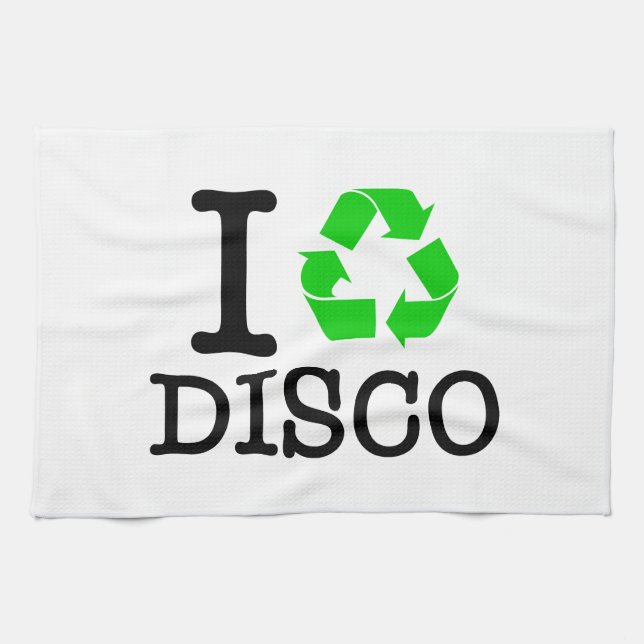 Ich Recycelte Disco Geschirrtuch (Horizontal)