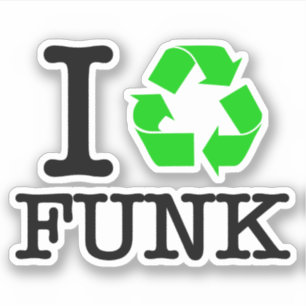 Ich Recycelte Funk Aufkleber