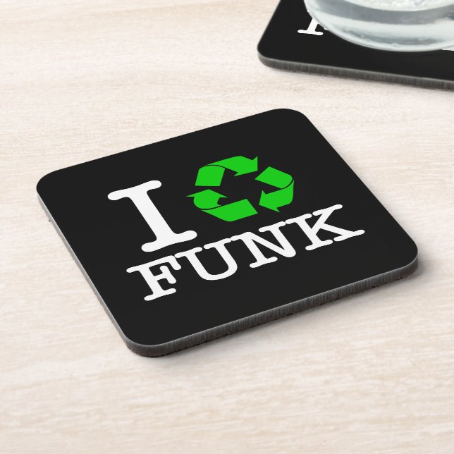 Ich Recycelte Funk Getränkeuntersetzer (Linke Seite)