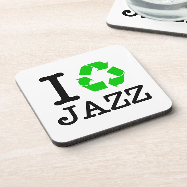 Ich Recycelte Jazz Getränkeuntersetzer (Linke Seite)