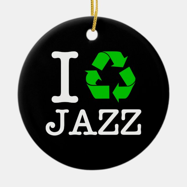 Ich Recycelte Jazz Keramikornament (Vorne)