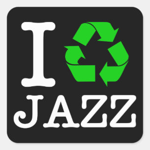 Ich Recycelte Jazz Quadratischer Aufkleber