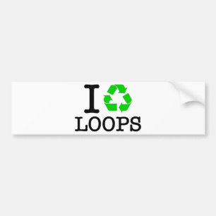 Ich Recycelte Loops Autoaufkleber