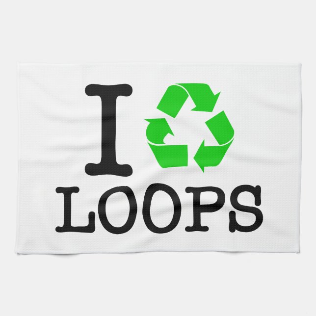 Ich Recycelte Loops Geschirrtuch (Horizontal)