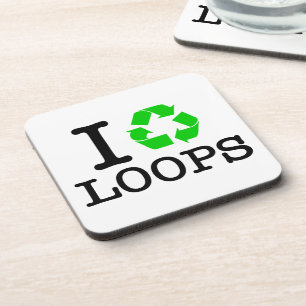 Ich Recycelte Loops Getränkeuntersetzer