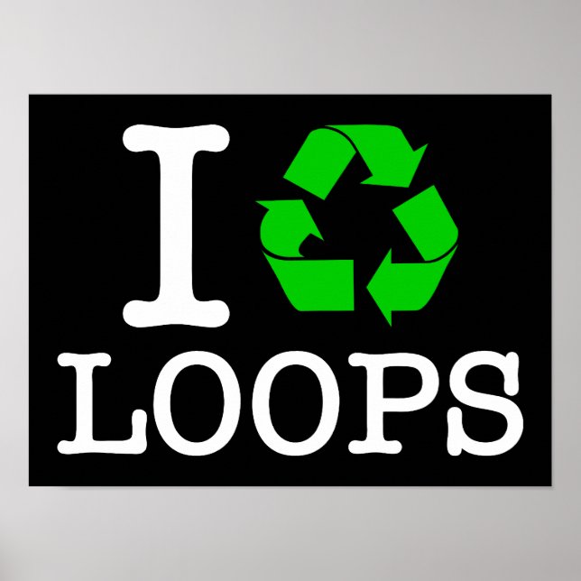 Ich Recycelte Loops Poster (Vorne)