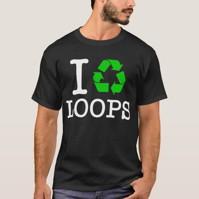 Ich Recycelte Loops T-Shirt (Vorderseite)