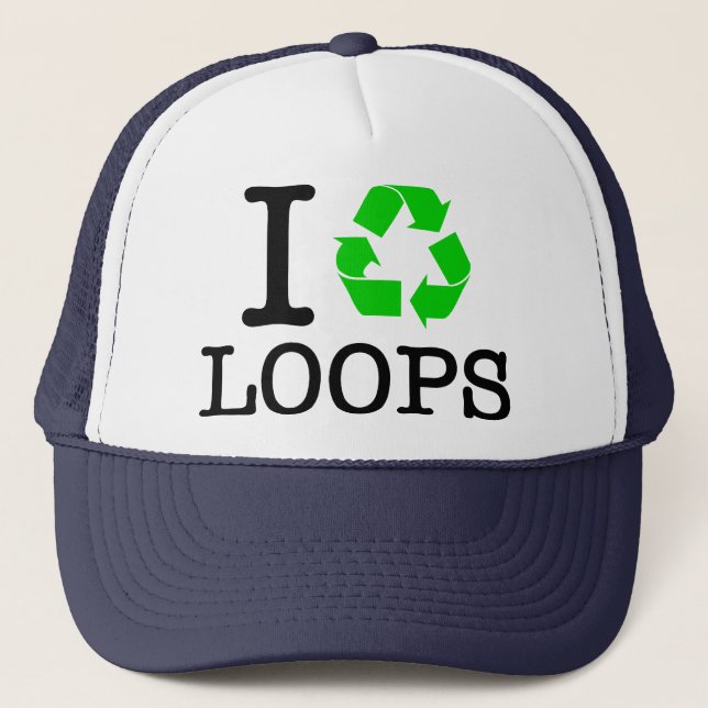Ich Recycelte Loops Truckerkappe (Vorderseite)