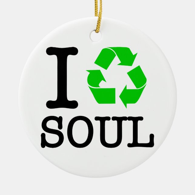 Ich Recycelte Soul Keramik Ornament (Vorne)