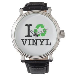 Ich Recycelte Vinyl Armbanduhr