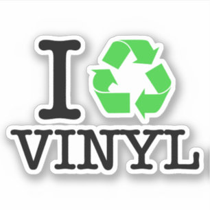 Ich Recycelte Vinyl Aufkleber