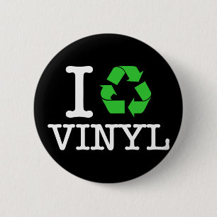 Ich Recycelte Vinyl Button