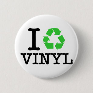 Ich Recycelte Vinyl Button