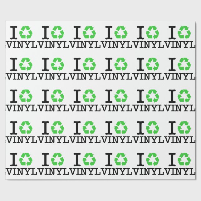 Ich Recycelte Vinyl Geschenkpapier (Saum)