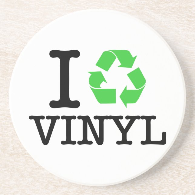 Ich Recycelte Vinyl Getränkeuntersetzer (Vorne)