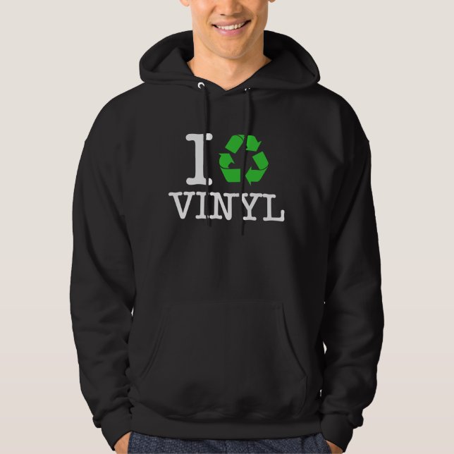 Ich Recycelte Vinyl Hoodie (Vorderseite)