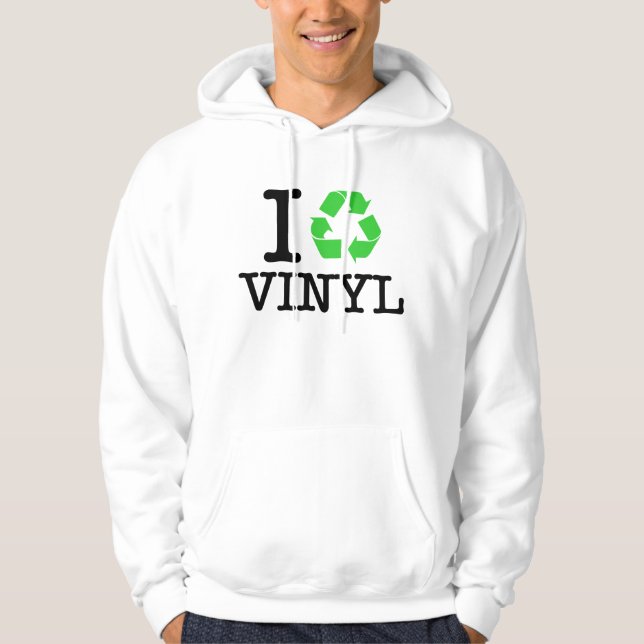 Ich Recycelte Vinyl Hoodie (Vorderseite)