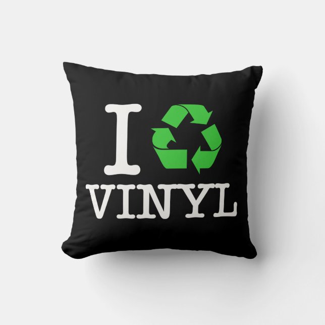Ich Recycelte Vinyl Kissen (Vorderseite)