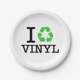 Ich Recycelte Vinyl Pappteller
