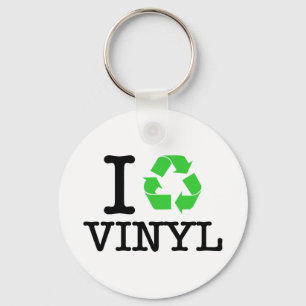 Ich Recycelte Vinyl Schlüsselanhänger