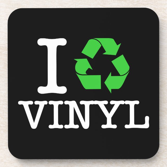Ich Recycelte Vinyl Untersetzer (Vorderseite)