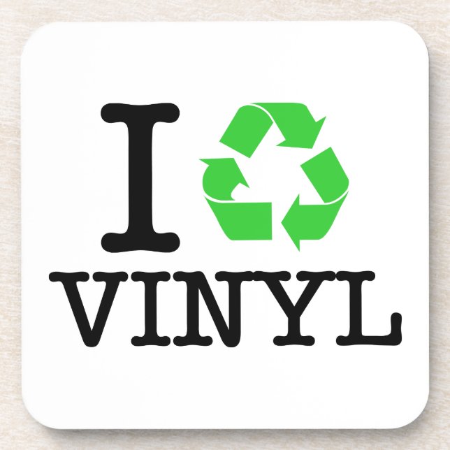 Ich Recycelte Vinyl Untersetzer (Vorderseite)