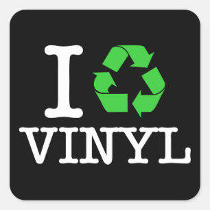 Ich recycle Vinyl Quadratischer Aufkleber